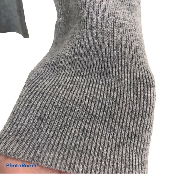 Sweet Romeo Turtleneck Grey Ribbed Sweater - Picture 3 of 7